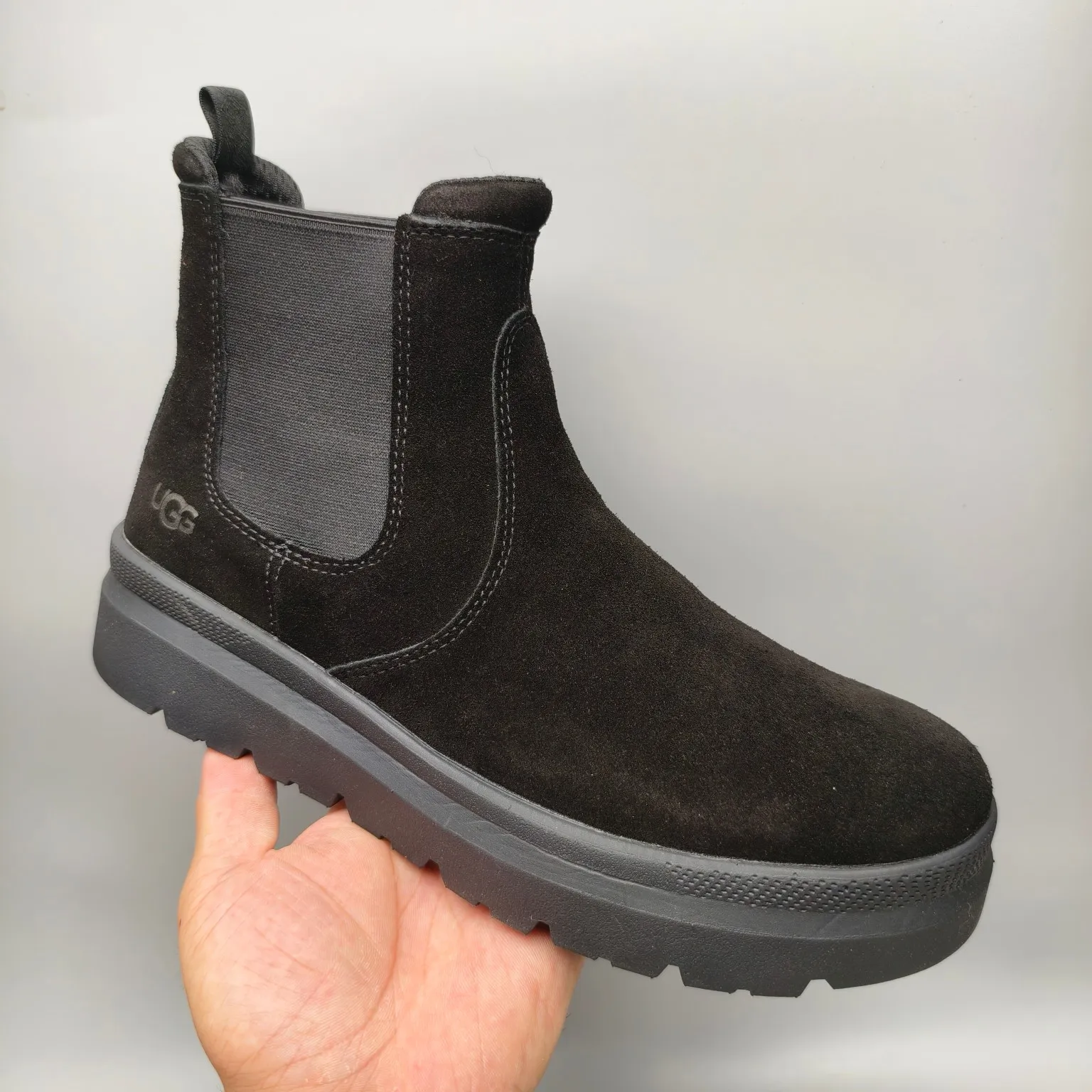 💰600 UGG sheepskin all-in-one snow boots 2050 casual mid-calf boots men's boots color: maroon black chocolate size: 39-45